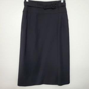 Vtg Salvatore Ferragamo Wrap-around Wool Belt Skirt
